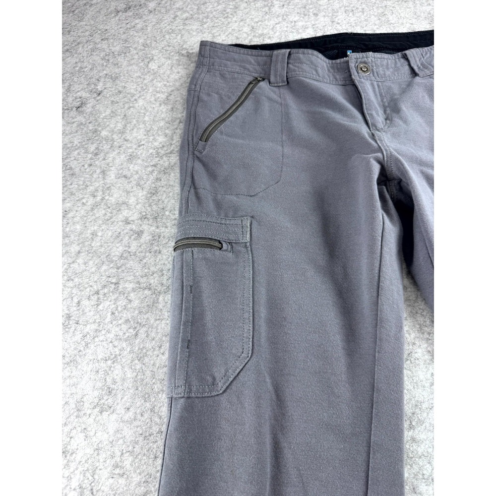 KUHL Cargo Pants Women's 8 Gray Zip-Slash Pockets Mid Rise Straight Leg Workwear - Picture 5 of 14